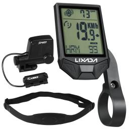 Lixada-XH-BC335-LCD Computador de Ciclismo com Sensor de Freqüência Cardíaca, Sem Fio, Multifuncional, Impermeável - Image 1