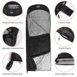 Saco de dormir leve com saco de armazenamento, 95% White Goose Down, Camping, Caminhadas, Viajar, Exterior, Inverno, 210x80cm - Image 6