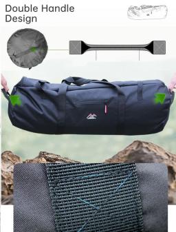 Saco de substituição da barraca de acampamento Armazenamento impermeável Carry Bag Bolsa de bagagem dobrável longa, Grande organizador de mochila para caminhadas - Image 4