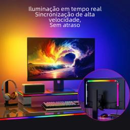 Faixa de luz led rgbic de sincronização de monitor de computador de imersão inteligente, pc usb 5v cor de sonho tira de luz de néon para decoração de quarto de jogos - Image 2