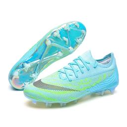 Qualidade Futebol Chuteiras Sapatos com Chuteiras, Durável e Leve, Confortáveis Botas de Futebol, Ao Ar Livre, Futsal Genuine, Cravejado Tênis, Atacado - Image 1