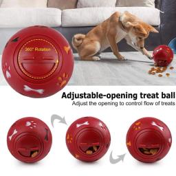 Ajustável interruptor vazamento bola dispositivo para cães, bola de borracha, mastigar dispensador, interativo vazamento treinamento brinquedo, Pet dentição brinquedo, S0d4 - Image 2