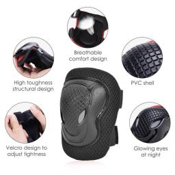 Conjunto de engrenagem protetora para homens e mulheres, cotovelo, pulso, joelheiras, skate, rolo, ciclismo, bicicleta - Image 2