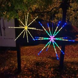2023 anos novos led fogos de artifício luzes da corda meteoro lâmpada alimentado por bateria para festa de natal casamento decoração interior ao ar livre - Image 1