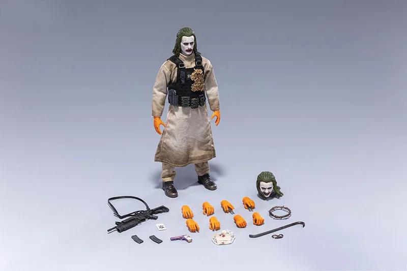 Figura de Ação Palhaço De Cabelo Longo Verde, Soldado Masculino, Arma Substituível, Conjunto Completo, Coleção Toy Doll, Y-01, 1:12, 6in - Image 1