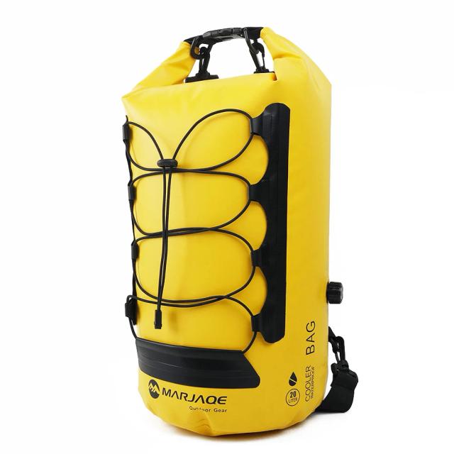 Mochila Impermeável de 20L com Separação Seco e Molhado para Caiaque, Rafting, Canoagem e Natação - Fechamento Roll Top e Grande Capacidade