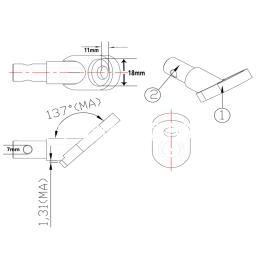 Bicicleta Trailer Hitch Lever, Engate do reboque da bicicleta, Embreagem acoplador, Ciclismo ciclomotor Acessórios de reposição, 1Pc - Image 4