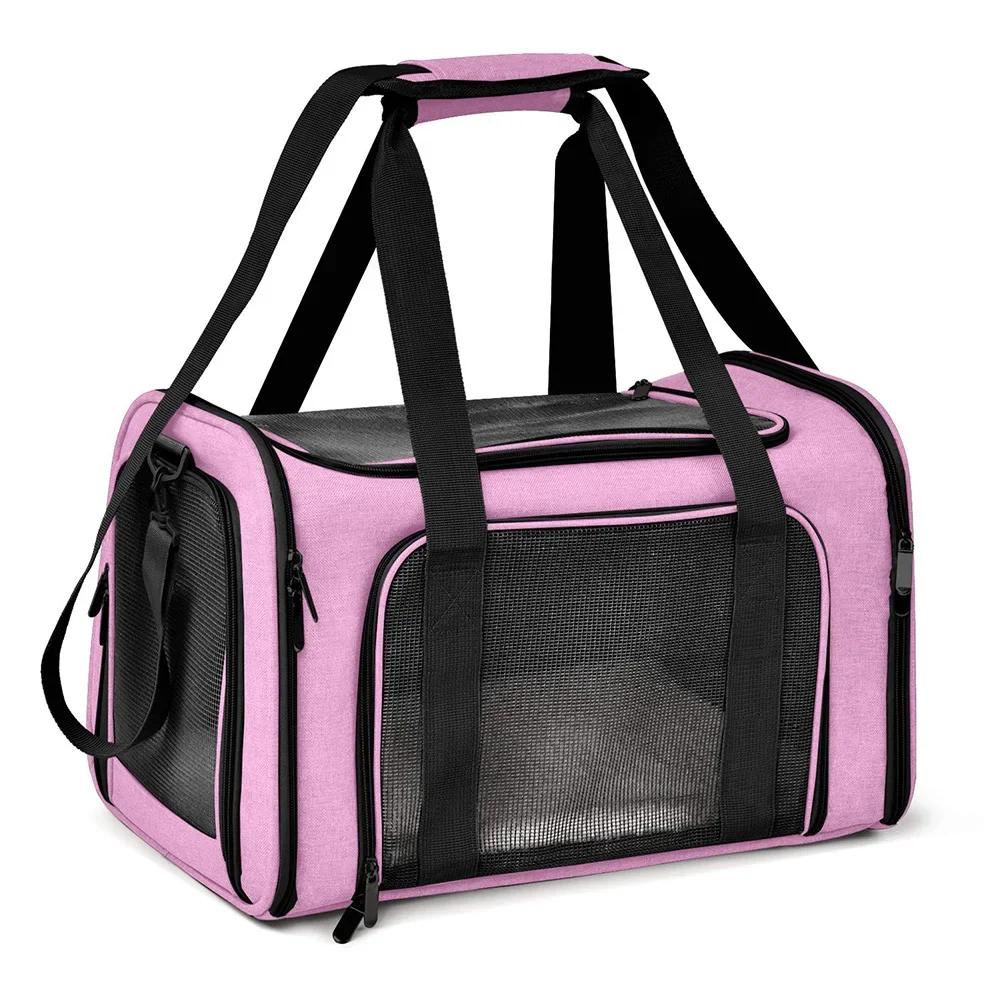 Bolsa dobrável para animais de estimação Saco de viagem respirável Transportadoras aéreas Mochila de viagem para cães e gatos - Image 1