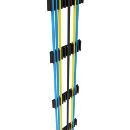 Kit com 5 Pente Organizador De Cabos de Rede para Fixar na Parede Fita Dupla Face - Image 1