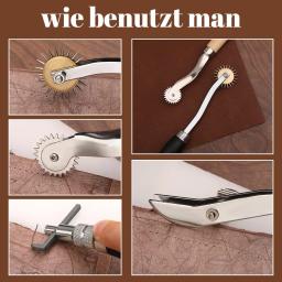 Fenrry-Ferramentas De Trabalho De Couro Com Borda Para Iniciantes, Ferramentas De Artesanato De Couro, Ferramentas De Costura De Skiver, 37PCs - Image 5