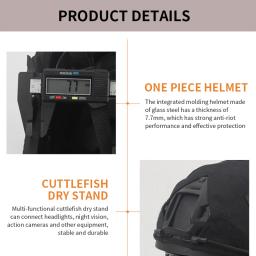 Airsoft MH Fiberglass Capacete, espessamento exterior Bulletproof Air Gun Tiro, CS Equipamento de Proteção, novo, rápido - Image 4