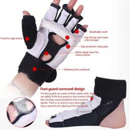Luvas De Boxe De Couro PU, Meio Dedo, Karatê, Muay Thai, Treinamento, Treino, Protetor De Pé, Saco De Soco - Image 4