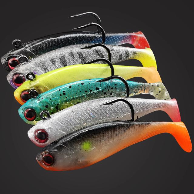Iscas de Plástico Macio para Pesca em Água Doce e Salgada - 6 Peças para Lúcio, Truta e Walleye, o Presente Ideal para Homens