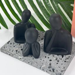 DIY família estátua Silicone molde, ornamento abstrato, gesso resina epóxi, molde de concreto, vela fazendo moldes, artesanato artesanal, arte - Image 6