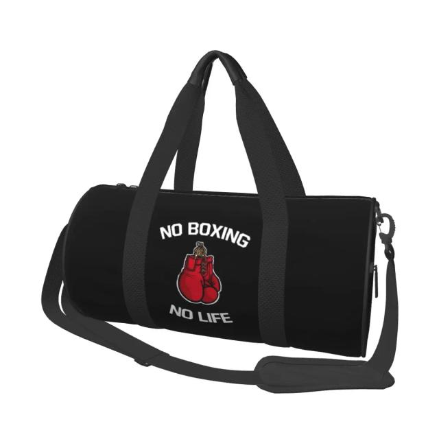 Saco de Ginástica No Boxing No Life: Design Gráfico Atraente para Treinamento Esportivo em Casal e Fitness