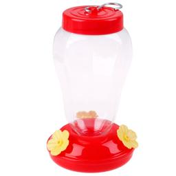 Novos plásticos pássaro garrafa alimentador de água pendurado beija-flor alimentador do jardim ao ar livre gancho de ferro flor de plástico pet bird suprimentos 2021 - Image 3