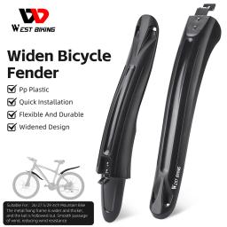 West biking mtb bicicleta fender ampliar alongar paralama 26 "/27.5"/29 "mtb dianteiro traseiro liberação rápida fender acessórios da bicicleta - Image 1