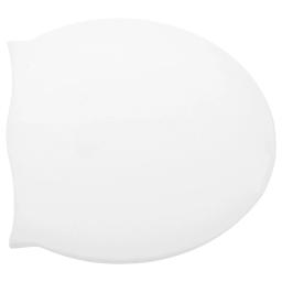 Touca de natação para mulheres, à prova d'água, leve, esportiva, elástica, silicone, borracha branca, acessório feminino - Image 4