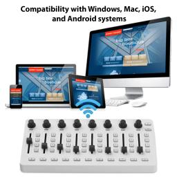 Controlador MIDI com Conexão BT, misturando Console, 43 botões, 8 botões, 8 botões, bateria - Image 5