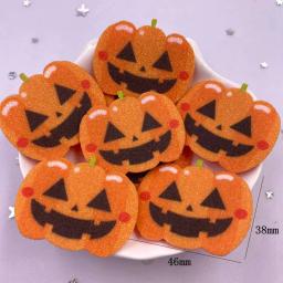 10 pçs glitter tecido de feltro não tecidos arco-íris gato abóbora fantasma apliques diy remendo de costura decoração de halloween supplie acessórios artesanato - Image 3