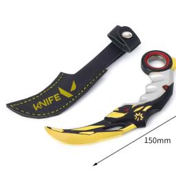 Espada valorant para crianças, faca samurai, estojo de couro, metal giratório, presente, campeões da série 15cm, 2021 - Image 6