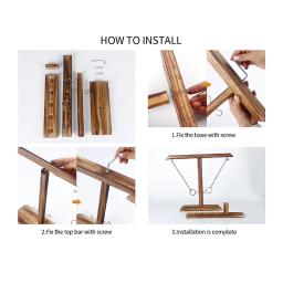 Jogos de Beber para Crianças e Adultos, Ring Toss Games, Fast-paced Handheld Wooden Board Games, Shot Ladder Bundle, Barras ao ar livre - Image 2