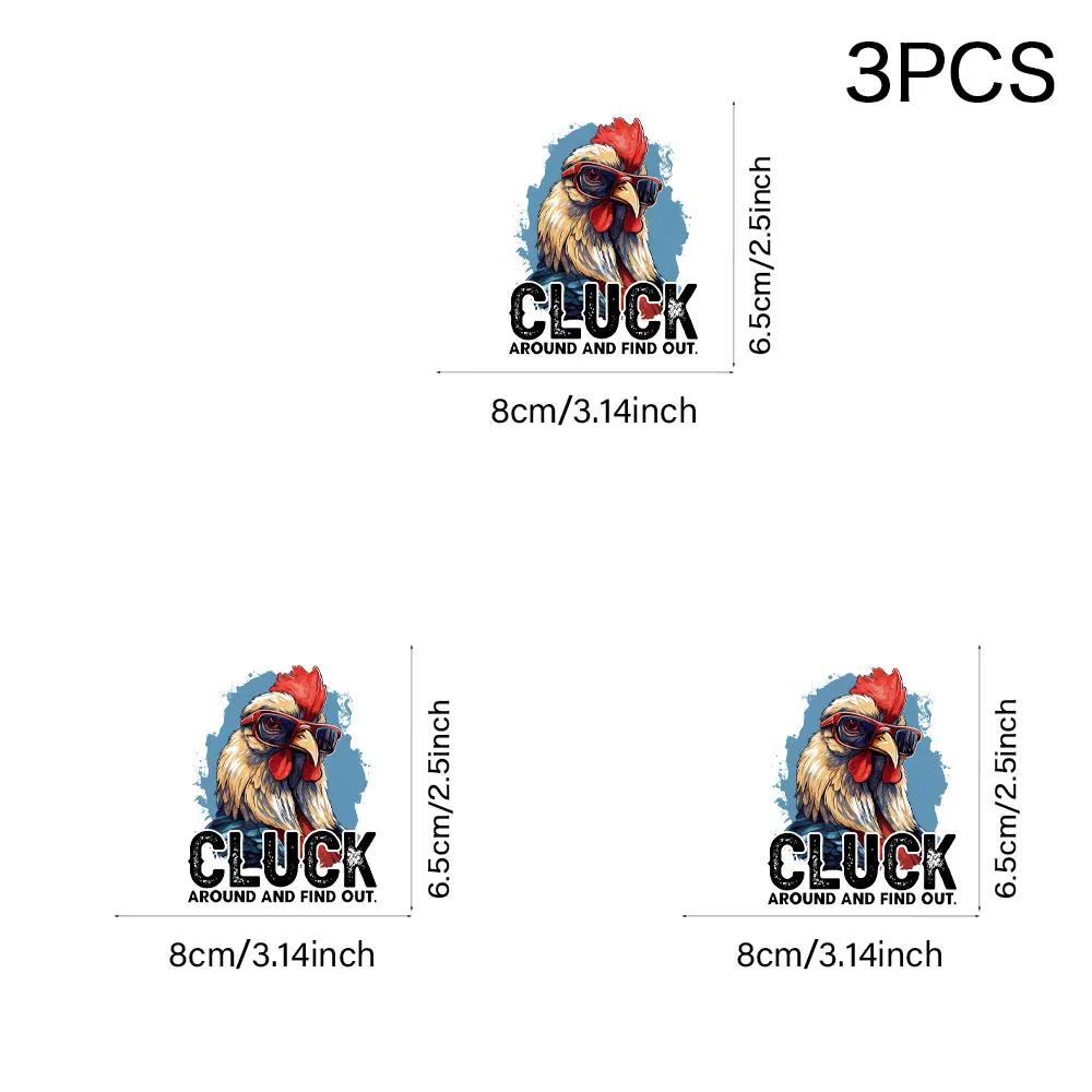 Animais coloridos de ferro em patches para vestuário, adesivo térmico lavável DIY em roupas, patch de animais de galinha - Image 1