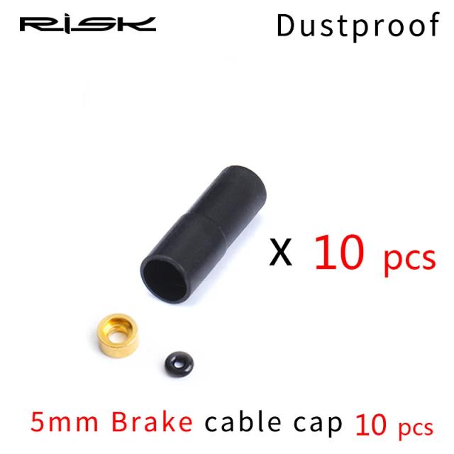 RISK Protetores de Cabo Plástico para Bicicleta - Freio e Câmbio - 4mm/5mm - Pacote com 200/500 unidades