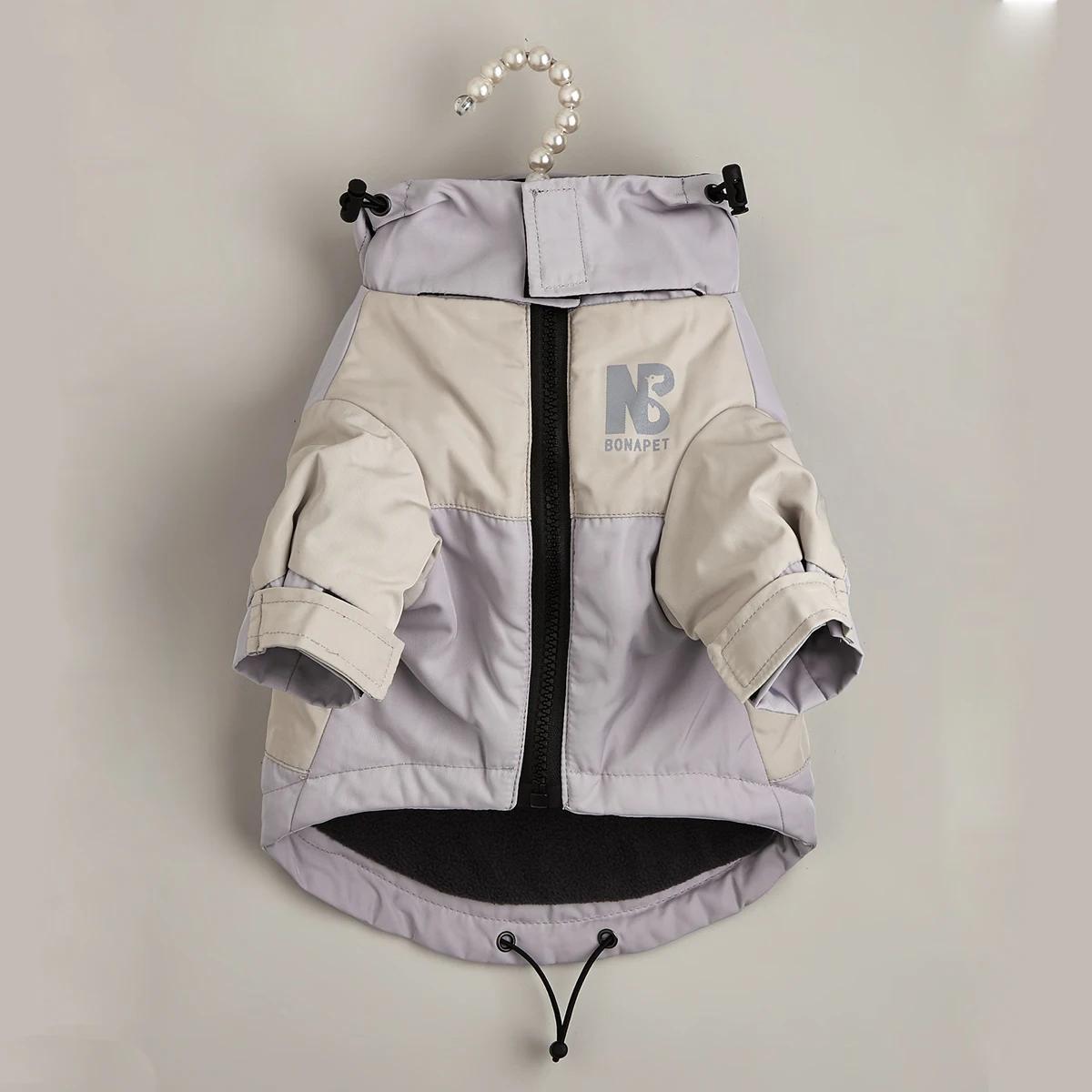 Casaco de lã espessado para cães Roupas quentes Impermeável Buldogue Francês Casaco de cachorro à prova de vento Roupas para cães grandes Roupas para cães - Image 1