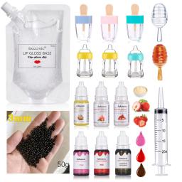 Lip Gloss Making Material, Lip Gloss DIY Kit, Lipgloss hidratante, Boba Bubble Tea Container, óleo aromatizante, pigmento líquido - Image 1