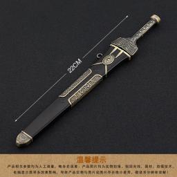 22cm Cobre Preto Padrão Espada Antiga Full Metal Corpo a Corpo Arma de Duas Mãos Modelo 1/6 Boneca Brinquedo Acessórios de Equipamentos para Meninos Dropshipping Atacado Venda Quente Presentes Novo Presente de Chegada - Image 3