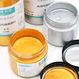 Pigmento metálico impermeável, tinta acrílica dourada, brinquedos de gesso, coloração de estátuas, roupas DIY, corante grafite, 100ml - Image 3