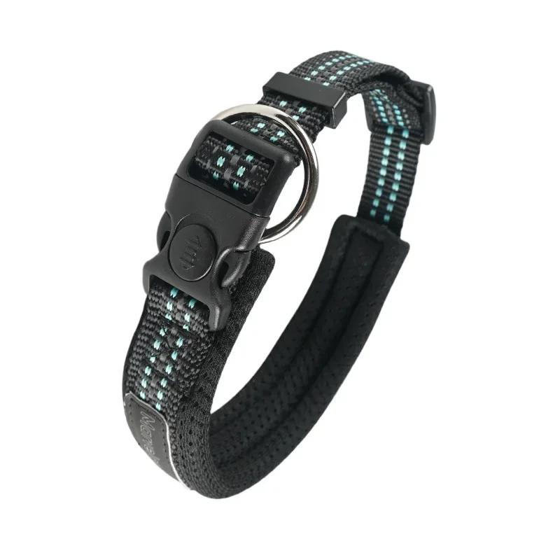 Arnês De Trela Do Cão Refletivo De Nylon, rede De Seda, fivela De Plástico, Pet Collar, Amazon Transfronteiriça, Pet fornecimentos - Image 1