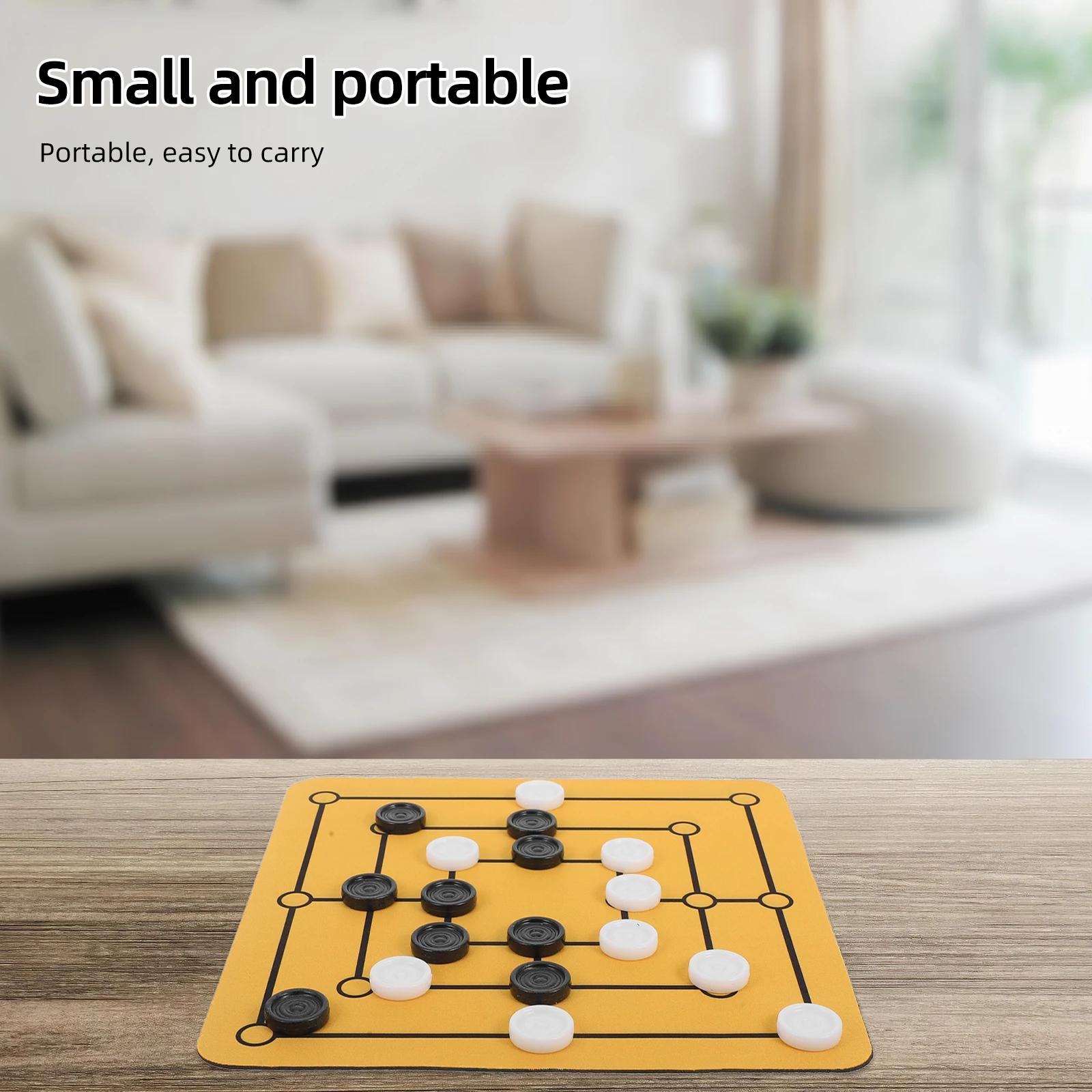 9 peças tabuleiro de xadrez morris família diversão estratégia de borracha para crianças mouse pad portátil mesa reunião festival presente engraçado - Image 1