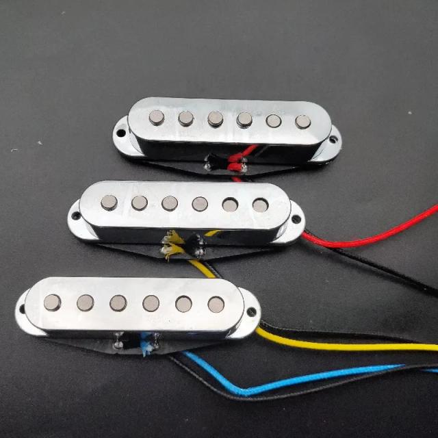 Captador Alnico 5 para Guitarra Elétrica - Single Coil, Escalonado, Bobina de Fibra, disponível para Pescoço, Meio e Ponte (50mm, 52mm, Guitarra ST)