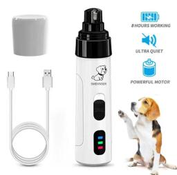 Máquina de cortar unhas do animal de estimação elétrico para cães e gatos elétrica máquina de cortar unhas do animal de estimação para cães cortador automático de garras do gato do cão clippers do prego trimme - Image 1