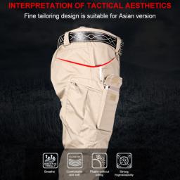Calças leves para homens, corredores de combate, vários bolsos, calça resistente para trabalho ao ar livre e caminhada, calças elásticas para homens - Image 3