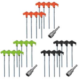Estacas de barraca com soquete hexagonal, âncora de terra, parafuso, prego de acampamento, resistente, pegs, 24pcs - Image 6