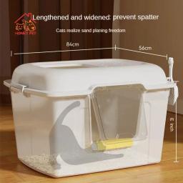 Super Grande Dupla Finalidade Lixo De Gato Bacia Cat WC Cat Suprimentos Aberto Anti Salpicos Extra Grande Excremento Drop-shipping - Image 1