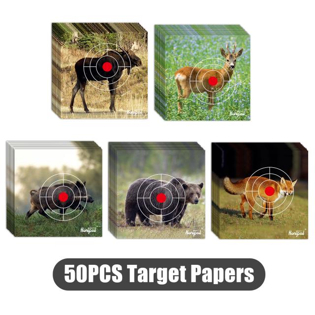 Alvos realistas para tiro com BB Pellet Trap - 50 papéis para prática de caça instantânea