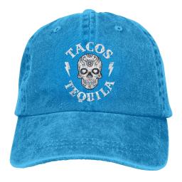Crânio de açúcar tacos tequila mexicano diversão boné de beisebol masculino méxico crânio tampas de açúcar cores feminino verão snapback bonés - Image 1