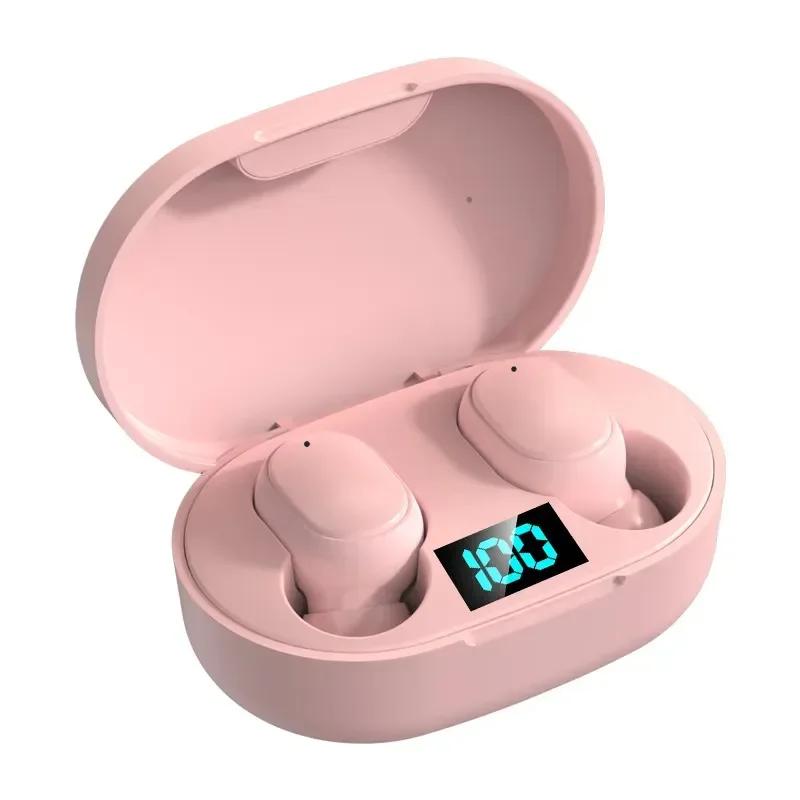 Fones de ouvido sem fio Bluetooth com microfone TWS E6S Headset com cancelamento de ruído Auscultadores para Xiaomi Redmi - Image 1