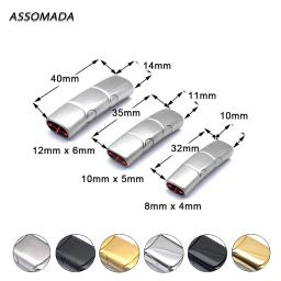 Aço inoxidável Fechos Magnéticos para Fazer Jóias, Pulseiras De Couro, Conector De Cabo, Fivela De Três Ligações, DIY Acessórios Suprimentos - Image 5