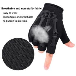 Luvas de meio dedo antiderrapantes sem dedos para motocicleta, equitação, escalada, caminhadas, caça, esportes ao ar livre - Image 3