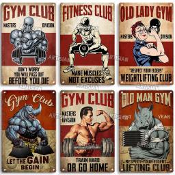 Artisian Fitness Placa De Sinal De Metal, Ginásio Lata, Cartaz Decorativo, Decoração Da Parede, Garagem, Bar, Pub, Clube, Hotel, Café, Cozinha, Casa, Lata - Image 2