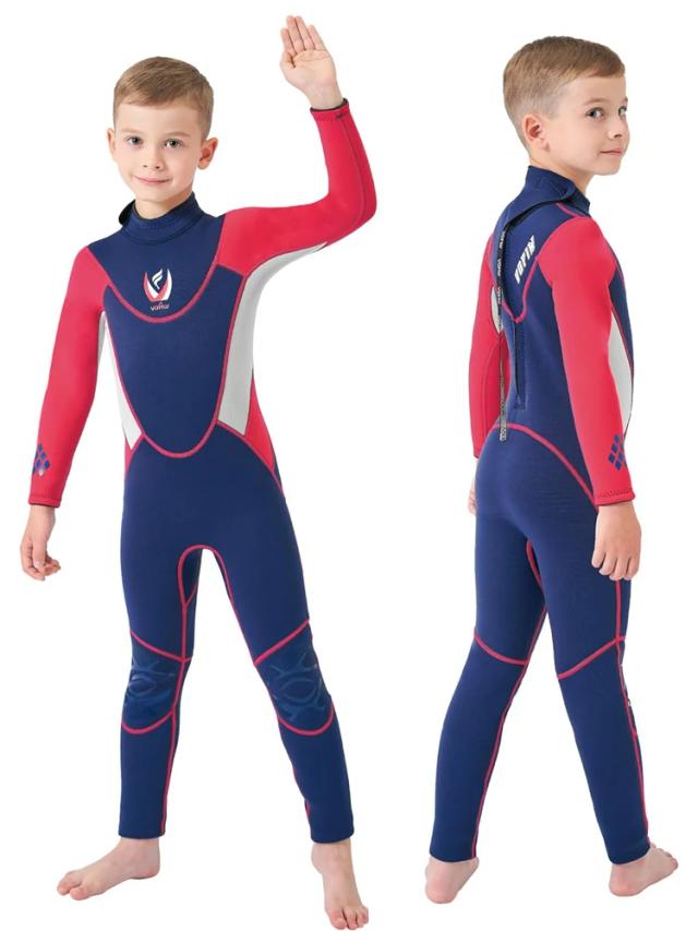 Wetsuit de Neoprene de 3mm para Meninos e Meninas - Terno Molhado de Corpo Inteiro para Surf, Mergulho e Mantenha-se Quente