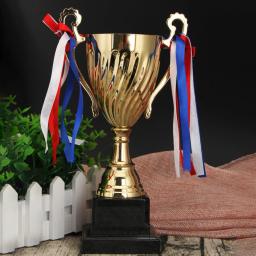 Grande escultura Gold Trophy Cup, Metal Award, sem tampa para o vencedor, crianças e adultos - Image 2