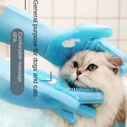 Escova De Banho De Borracha Macia Para Cães E Gatos, Luvas De Massagem, Pente De Estimação, Ferramentas De Limpeza De Chuveiro, Acessórios De Banheiro, Fornecedores - Image 2