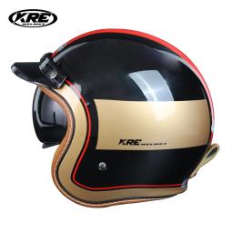 Capacete de motocicleta para homens e mulheres, KT67, 3/4, retro, scooter elétrico, equitação ao ar livre, verão, novo, 2022 - Image 3