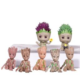 Anime Figura Vasos de Flores e Plantadores, Estatueta Groot Homem Árvore, Decoração de Casa, Vasos de Jardim, Office Pen Holder, Brinquedos para Crianças Presentes - Image 3